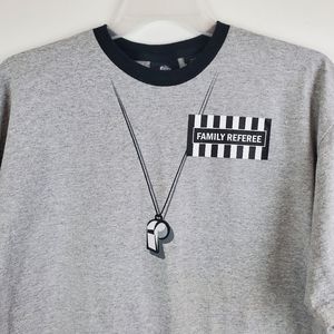 Vintage Dad Family Referee Father's Day T Shirt Large Cotton Sports Basketball
